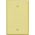 Eaton Wiring Devices Wallplate, 312 in L, 14 in W, 1 Gang, Polycarbonate, Ivory, Box Mounting PJ13V